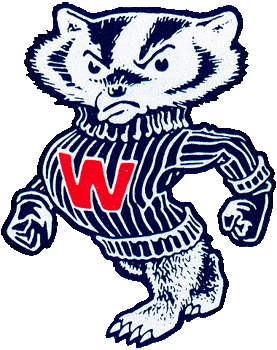 Wisconsin Badgers 1967-1990 Primary Logo iron on transfers for T-shirts...